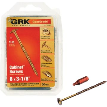 GRK #8 x 3-1/8 In. Star Drive Cabinet Screw (50 Ct.)