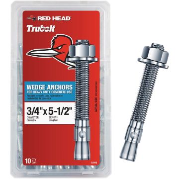 Red Head 3/4 In. x 5-1/2 In. Wedge Anchor (10 Ct.)