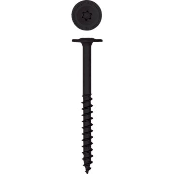 SPAX 1/4 In. x 3 In. Washer Head Black HCR PowerLag Screw (200-Count)