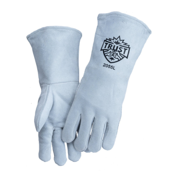 Trust Protection Economy Shoulder Split Cowhide Cotton Lined Stick Welders Gloves Size-Large