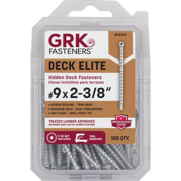 GRK Deck Elite #9 x 2-3/8 In. Star Drive Bugle-Head Hidden Fastener Deck Screw (100 Ct.)