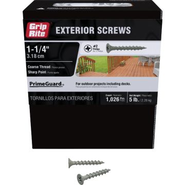 Do it Best PrimeGuard #10 x 1-1/4 In. Exterior Screw (5 Lb.)