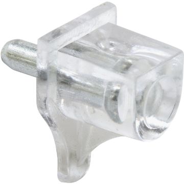 Prime-Line 3mm Clear Plastic with Metal Stem Shelf Support (8-Count)