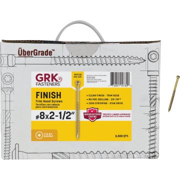 GRK #8 x 2-1/2 In. Star Drive Trim Screw (3500 Ct.)