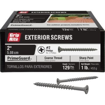 Grip-Rite PrimeGuard #10 x 2 In. Exterior Screw (1 Lb.)