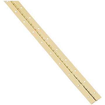 National Hardware Steel 1-1/16 In. x 30 In. Bright Brass Continuous Hinge