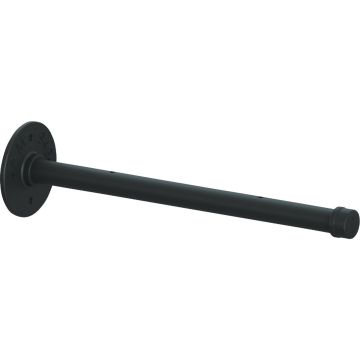 Knape & Vogt Birmingham 14 In. Black Straight Pipe Shelf Bracket