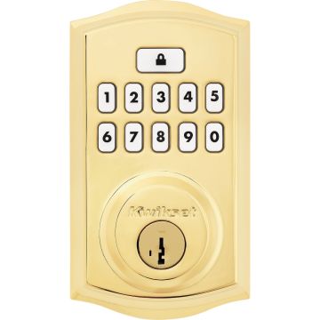Kwikset Signature Series Traditional SmartCode Brass Electronic Deadbolt
