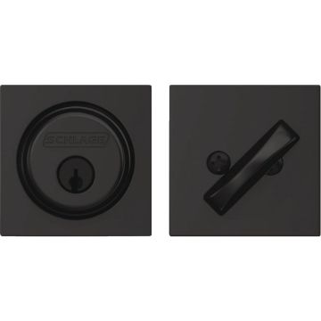Schlage Matte Black Single Cylinder Deadbolt