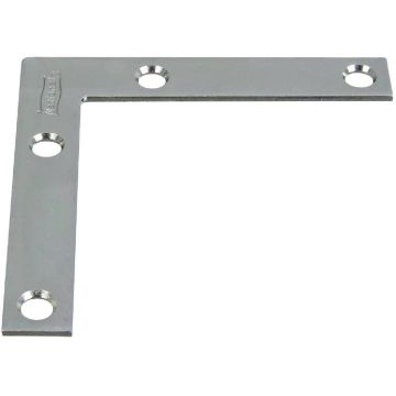 National Hardware 3 In. x 1/2 In. Zinc Flat Corner Iron (4-Count)
