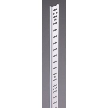Knape & Vogt 255 Series 48 In. Zinc-Plated Steel Mortise-Mount Pilaster Shelf Standard