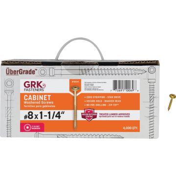 GRK #8 x 1-1/4 In. Star Drive Cabinet Screw (4000 Ct.)