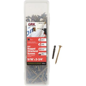 GRK RSS Rugged 5/16 In. x 2-3/4 In. Star Drive Washer-Head Structure Screw (100 Ct.)