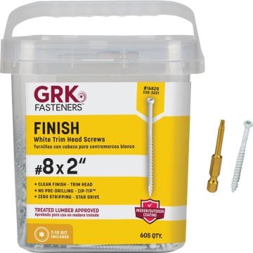 GRK #8 x 2 In. Star Drive White Trim Screw (605 Ct.)