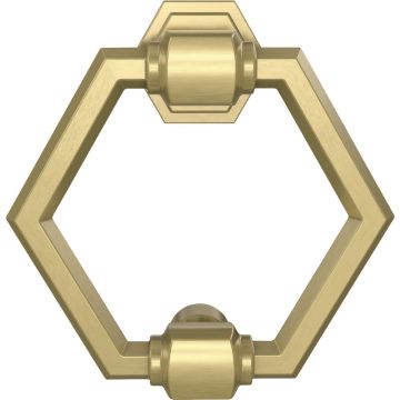 National Hardware Powell 4 In. Brushed Gold Door Knocker