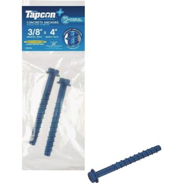 Tapcon 3/8 In. x 4 In. Hex Washer Concrete Screw Anchor (2 Ct.)