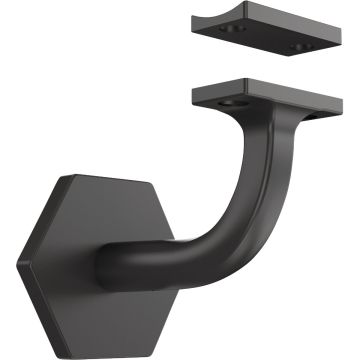 National Hardware Powell 3 In. Matte Black Handrail Bracket