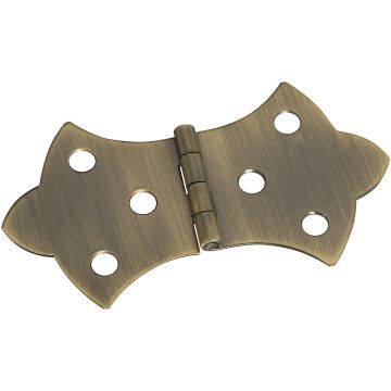 National Hardware 1-11/16 In. x 3-1/16 In. Antique Brass Hinge (2-Pack)