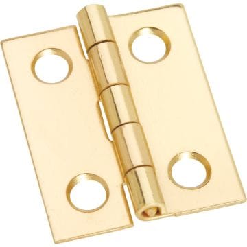 National Hardware 1 In. x 13/16 In. Medium Clear Coat Decorative Hinge