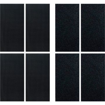 Wrap-It Storage Stick 'Em 2 In. x 4 In. Industrial Strength Black Hook & Loop Strip (4 Ct.)