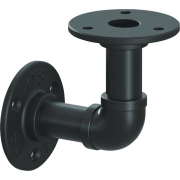 Knape & Vogt Birmingham 4 In. Black Elbow Pipe Shelf Bracket