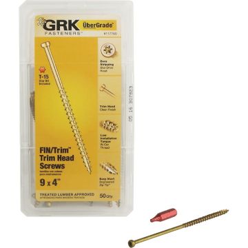 GRK #9 x 4 In. Star Drive Steel Trim Screw (50 Ct.)
