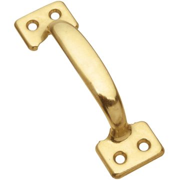 National Hardware 4 In. Bright Brass Window Sash Lift
