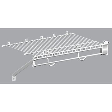 ClosetMaid TotalSlide 12 Ft. W. x 12 In. D. Ventilated Wire Shelf & Rod, White