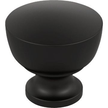 Amerock Chalice 1.25 In. Dia. Round Matte Black Knob