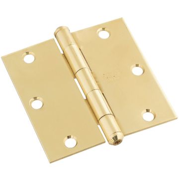 National Hardware 3-1/2 In. Square Solid Brass Door Hinge