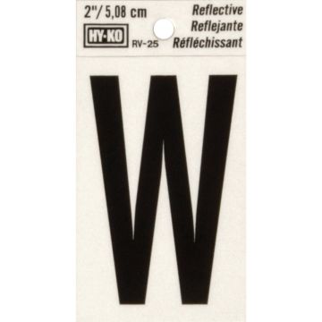 Hy-Ko Vinyl 2 In. Reflective Adhesive Letter, W