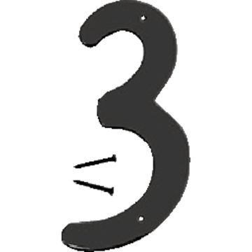Hy-Ko 4 In. Satin Black Number 3