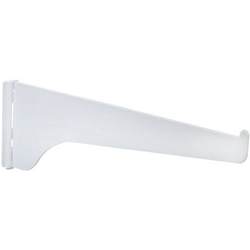 Knape & Vogt 180 Series 16 In. White Steel Regular-Duty Single-Slot Shelf Bracket
