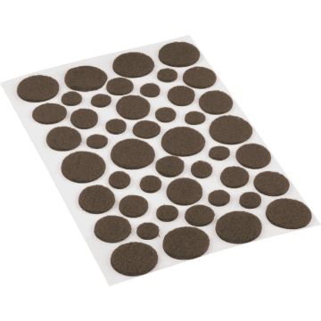 Do it Assorted Brown Self Adhesive Felt Pads (46-Count)