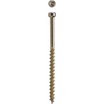 SPAX 8 x 2-1/2 In. PT HCR (Exterior Rated) Yellow Trim Screw (100-Count)