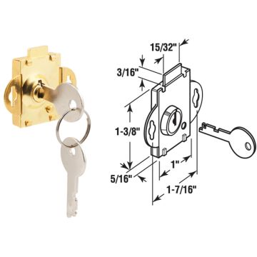 Prime-Line Child Safe Mailbox Deadbolt Lock