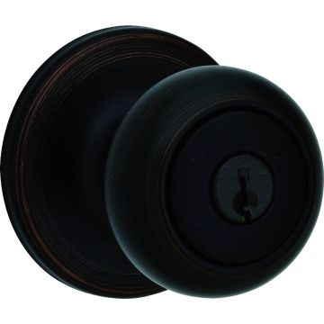 Kwikset Cove Keyed Entry Knob in Venetian Bronze