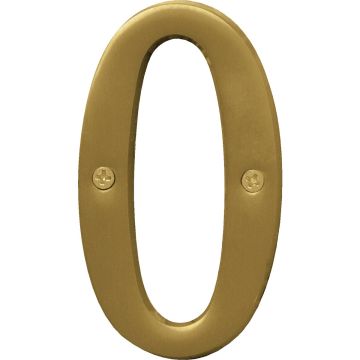 Hy-Ko 4 In. Brushed Brass Number 0