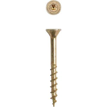 SPAX #8 x 1-1/2 In. Flat Head T-20+ Partial Thread Yellow Zinc (Interior) Wood Screw (3 Lb., 597-Count)