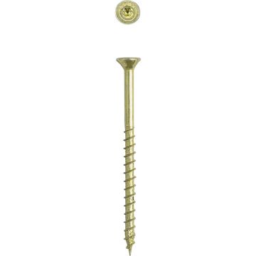 SPAX #8 x 2 In. Flat Head T-20+ Partial Thread Yellow Zinc (Interior) Wood Screw (3 Lb., 465-Count)