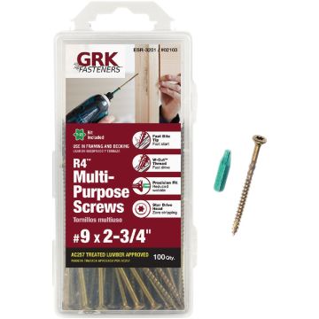 GRK R4 #9 x 2-3/4 In. Star Drive Multi-Purpose Wood Screw (100 Ct.)