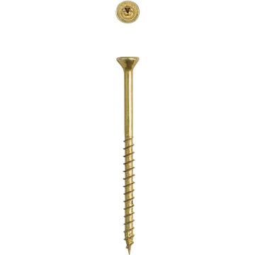 SPAX #8 x 2-1/2 In. Flat Head T-20+ Partial Thread Yellow Zinc (Interior) Wood Screw (5 Lb., 618-Count)