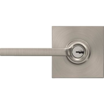 Schlage Latitude Lever Satin Nickel Keyed Entry Lock with Collins Trim