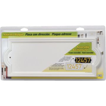 Hy-Ko Off White Rectangle Address Plaque