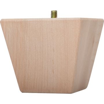 Waddell 3-1/2 In. x 3 In. Contemporary Hardwood Bun Foot
