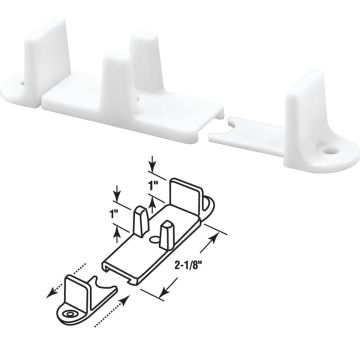 Prime-Line 1 In. Adjustable Nylon Base Bypass Door Bottom Guide (2 Count)