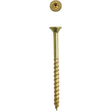 SPAX #10 x 2-1/2 In. Flat Head T-20+ Partial Thread Yellow Zinc (Interior) Wood Screw (3 Lb., 230-Count)