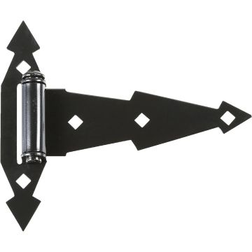National Hardware Black 7 In. Steel Tee Hinge, (2-Pack)