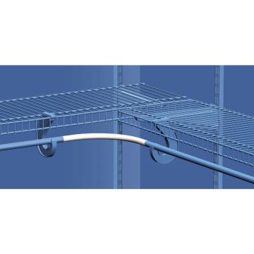 ClosetMaid SuperSlide 10.25 Ft. x 3/4 In. Corner Rounder Bar Closet Rod, White