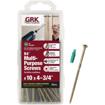 GRK R4 #10 x 4-3/4 In. Star Drive Multi-Purpose Wood Screw (50 Ct.)